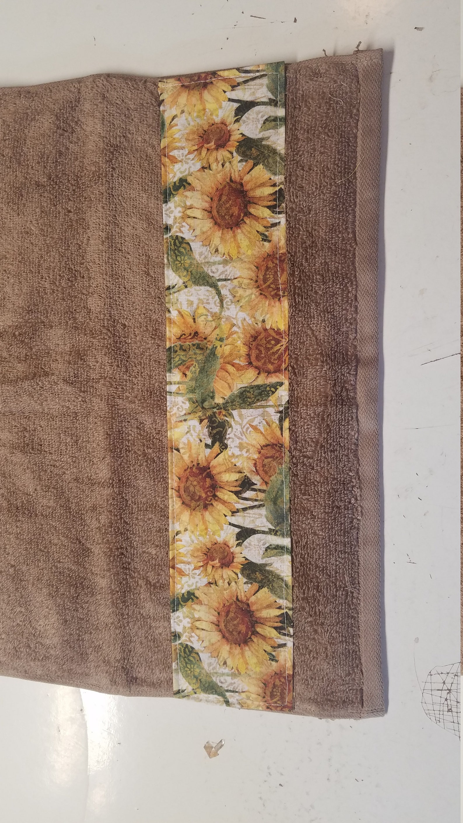 Sunflower Bath & Hand Towel Set Tan Etsy