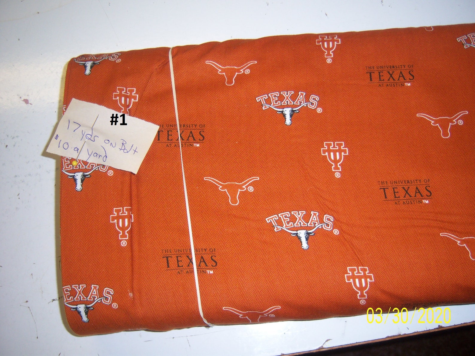 Texas Longhorns Cotton Fabric by the Yard Etsy
