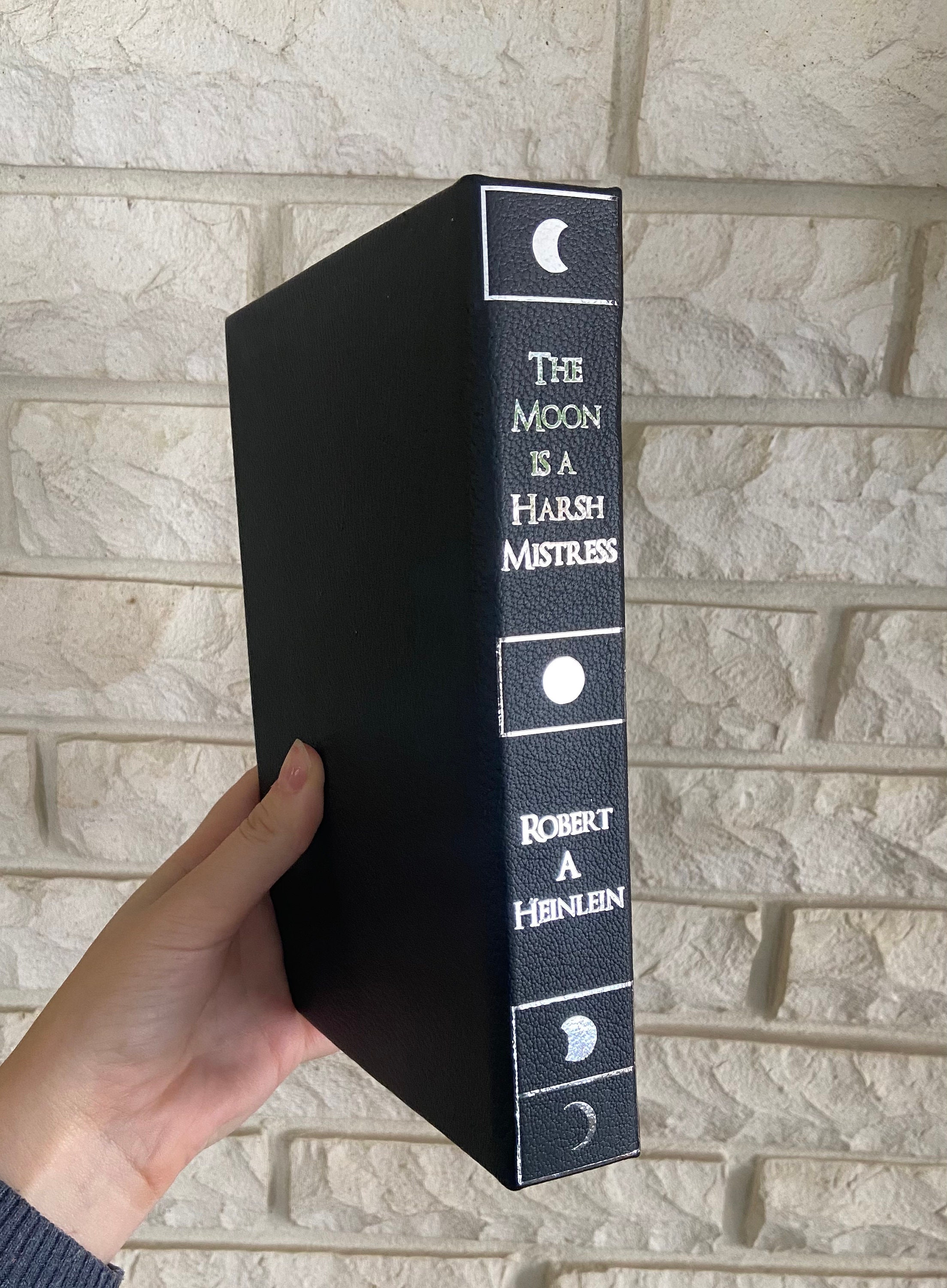 The Moon is a Harsh Mistress by Robert A Heinlein Leatherbound Collectors Edition Etsy