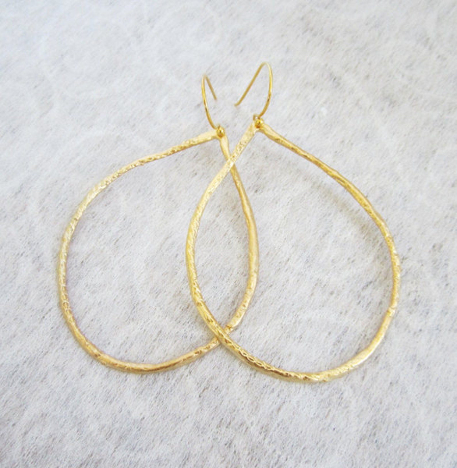 Teardrop Hoop Earrings Gold Teardrop Hoop Earrings Large Etsy