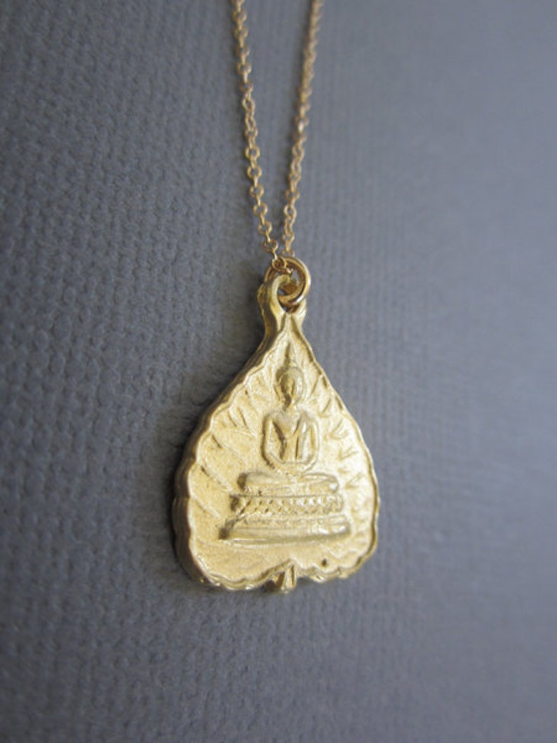 Meditating Buddha Charm Necklace Buddhist Jewelry Spiritual Etsy