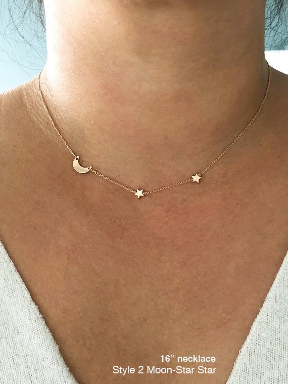 collier ras de cou croissant de lune collier ras de cou croissant de lune