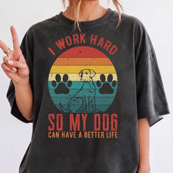 Comfort Colors Dog Lover T-Shirt, Funny Dog Mom Dad Graphic Tee (100% Cotton)