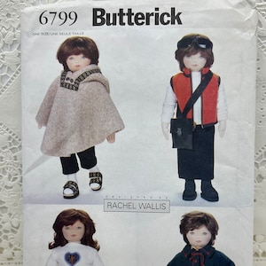 Vintage Butterick 23&quot; Doll Clothes Sewing Pattern: Rachel Wallis Design