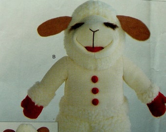 White Face Lamb Hand Puppet Paper Pattern and Instructions Lamb Lamb Hand Puppet Paper Pattern and Instructions