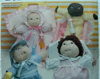 3 Vintage Crochet Patterns Soft Sculpture Doll Infant Newborn Premie Doll Pattern Doll Bassinet Pattern Amigurumi Baby Doll PDF
