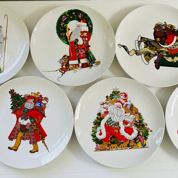 J.L. Hudson Dept Store Old World Santa Christmas Collector Plates | Choose from 1981 1982 1983 1984 1985 1986 1987 1988 | Charming!