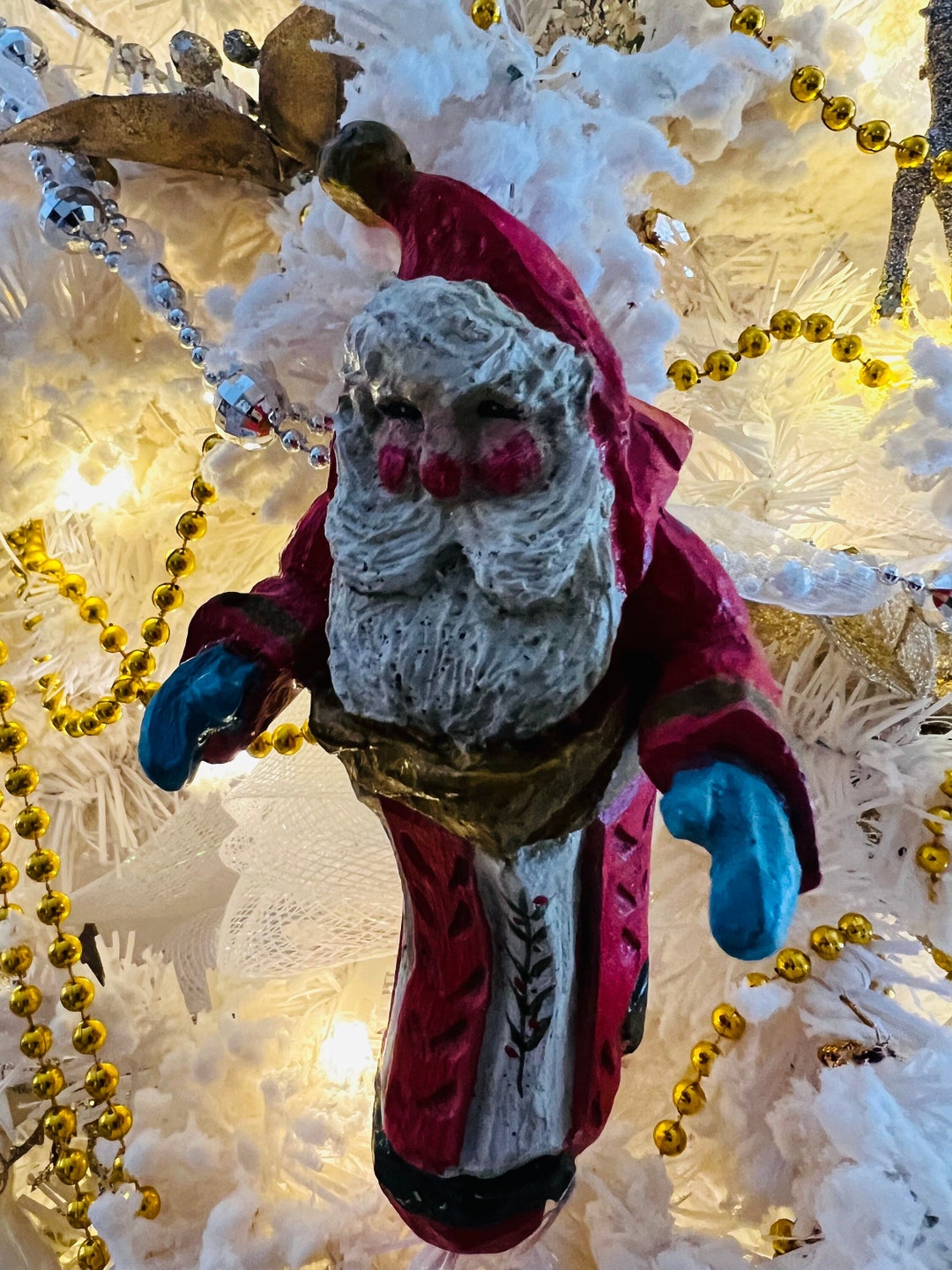 House of Hatten SANTA in a STOCKING Vintage 1992 Collectible Etsy