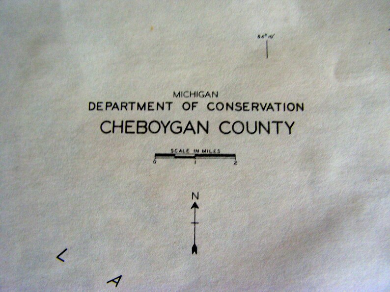 CHEBOYGAN County Michigan Vintage 1960's Michigan Dept Etsy