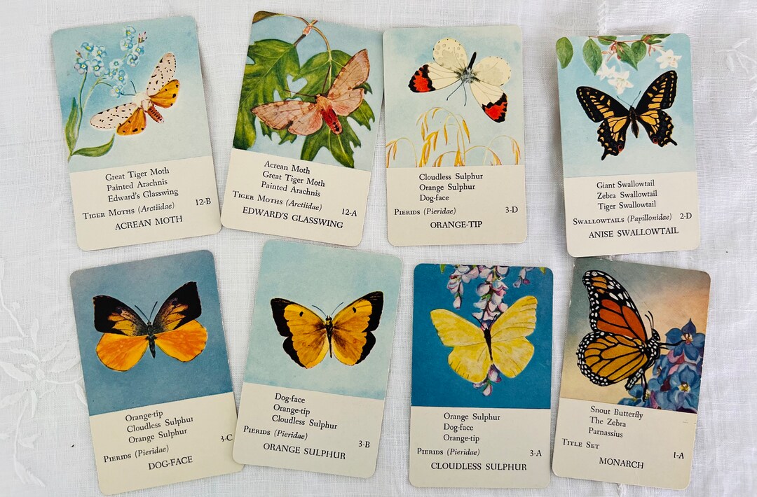 SWAP CARDS Butterfly Game Swap Cards for Ephemera Crafts 10 Vintage