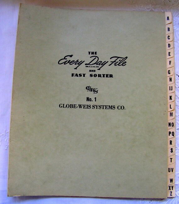 Vintage A Z Fast File Sorters Executive Secretaries Top Etsy