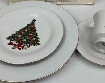 Kolekcja naczyń świątecznych Sea Gull Fine China Vintage - 4 zestawy nakryć głowy