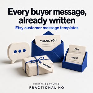 Etsy-meddelandemallar för säljare, 42 kundtjänstsvar, recensionsförfrågningar, FAQ- och Om-sidmallar, Etsy snabbsvar, PDF Word
