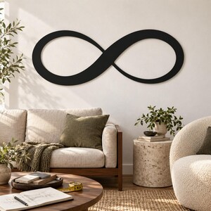 Infinity Metal Art, Infinity Symbol, Endless Loop, Minimalist Sculpture, Continuous Curve, Symbolic Gift, Metal Wall Decor, Graphic Wall Art