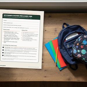 The School & Party Playbook: gluten free kids lunch and school kit printable PDF, celiac teacher handout and birthday party plan (image 3)