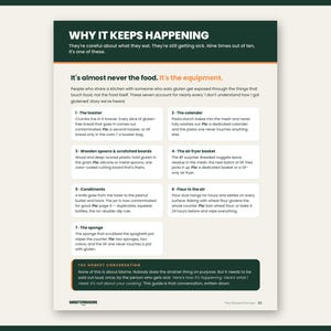The Shared Kitchen: celiac cross contamination checklist printable PDF, gluten free shared kitchen guide with zone labels (image 7)