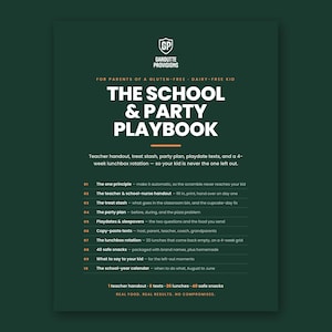 The School & Party Playbook: gluten free kids lunch and school kit printable PDF, celiac teacher handout and birthday party plan (image 6)