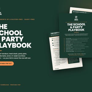 The School & Party Playbook: gluten free kids lunch and school kit printable PDF, celiac teacher handout and birthday party plan (image 2)