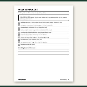 Preview of page 39 from The First 30 Days: gluten free dairy free grocery list and pantry sweep, part of this celiac disease guide for the newly diagnosed printable