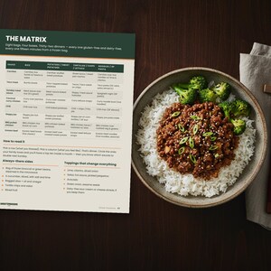 Dinner Insurance: gluten free freezer meals plan printable PDF, eight dairy free freezer sauces, labels and inventory sheet (image 4)