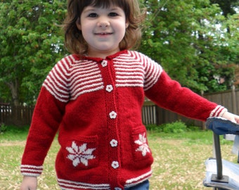 Hot Apple Cider - Knitting Pattern for Child's Cardigan