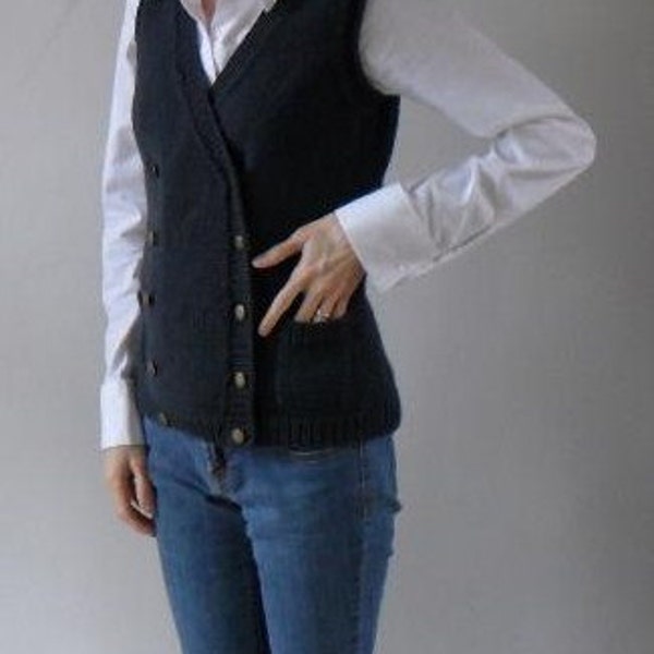 PATTERN - Pocketses - Knitted Vest Pattern PDF