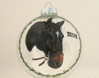 Pferdebild, Personalisiertes Pferdeportrait, Urlaubsdekoration, Haustier verlust, personalisiertes Pferd, Weihnachtsdekoration, Tierkunst, Reiterkunst