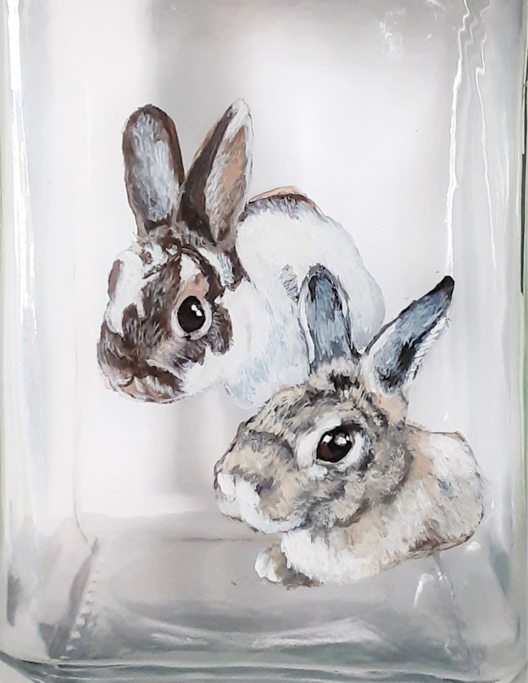 Rabbit Food Jar, Custom Pet Portrait, Bunny Art, Custom Kitchen ...