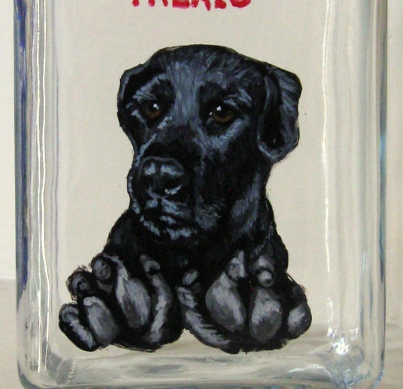 Black Labrador Retriever Dog Treat Jar Custom Pet Etsy