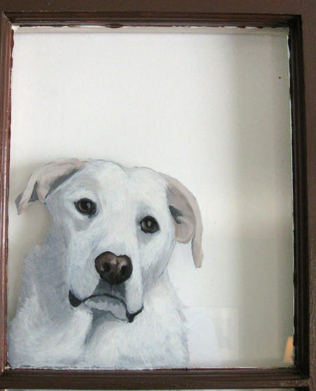 Custom Dog Window Personalized Pet Painting Dog Portrait | Etsy
