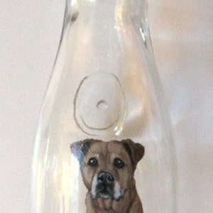 Custom Wine Decanter, Dog Portrait Painting, Personalized Carafe, Bar Decor, Painted Glass, Wine Holder, Pet Memorial, Custom Barware