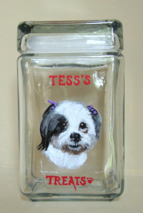 Dog Biscuit Jar Pet Food Canister Personalized Jar Etsy