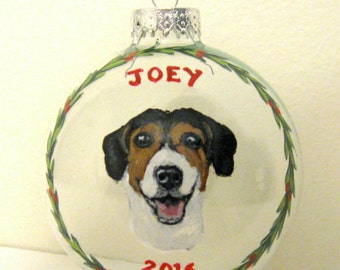 Jack Russell, Custom Dog Ornament, Pet Loss Memorial, Christmas Ball, Personalized Pet, Dog Lover, Puppy Art, Rescue Dog, Pet Supply