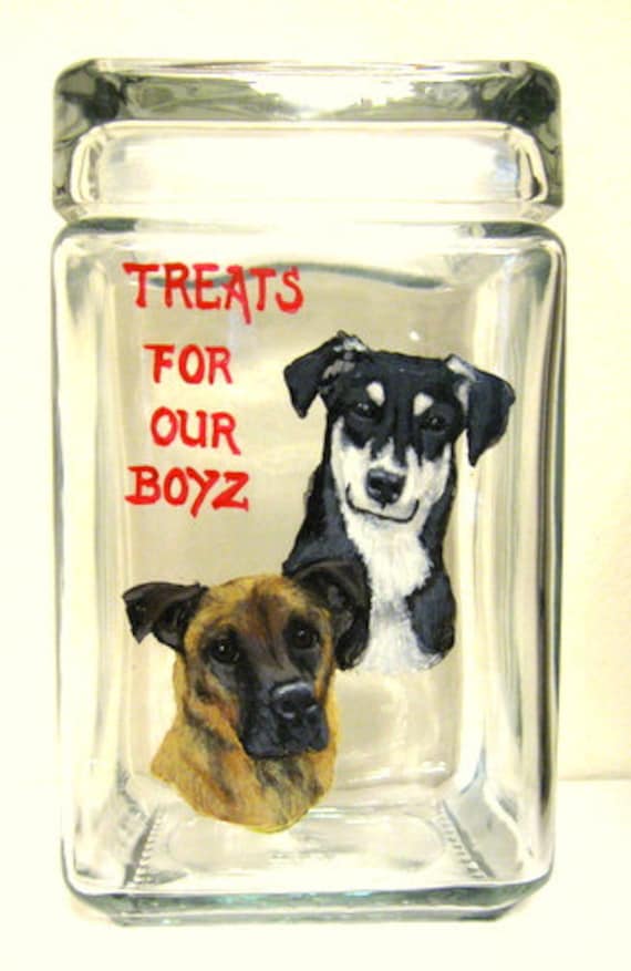 etsy dog treat jar