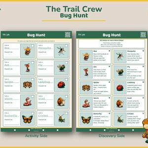 Kids Bug Hunt Printable | Outdoor Activity Sheet Ages 6-11 | Trail Crew Nature Explorer image 2