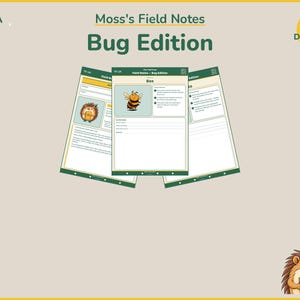 Cuaderno imprimible para niños sobre insectos / Cuaderno de observación de la naturaleza para edades de 7 a 11 años / Notas de campo para el equipo de senderismo