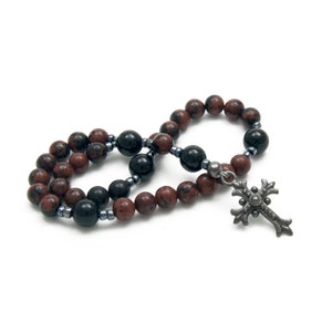 Prayer Beads - Masculine Mahogany Obsidian - Men's Rosary Beads - Gifts For Him