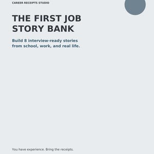 College Graduate Interview Workbook | First Job STAR Method Prep | Fillable PDF