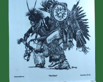 Montana Marble Native American Table Stand "The Dance"