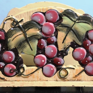 20Percent Off   Cast Iron Grapes and Leaves Napkin Holder, Grapes and Leaves Mail/Letter Organizer