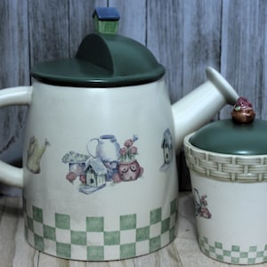 20Percent Off   Sonoma Home Goods Watering Can Cookie Jar with Small Birdhouse Design Container
