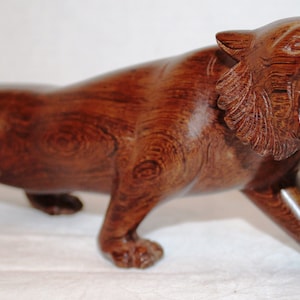 20Percent Off   Vintage Tabletop Hand Carved Wooden Panther