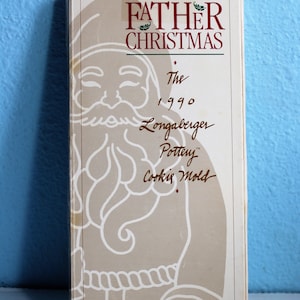 40 PERCENT OFF    First Edition of Longaberger Pottery Christmas Cookie or Chocolate Pottery Mold 1990 "Father Christmas"