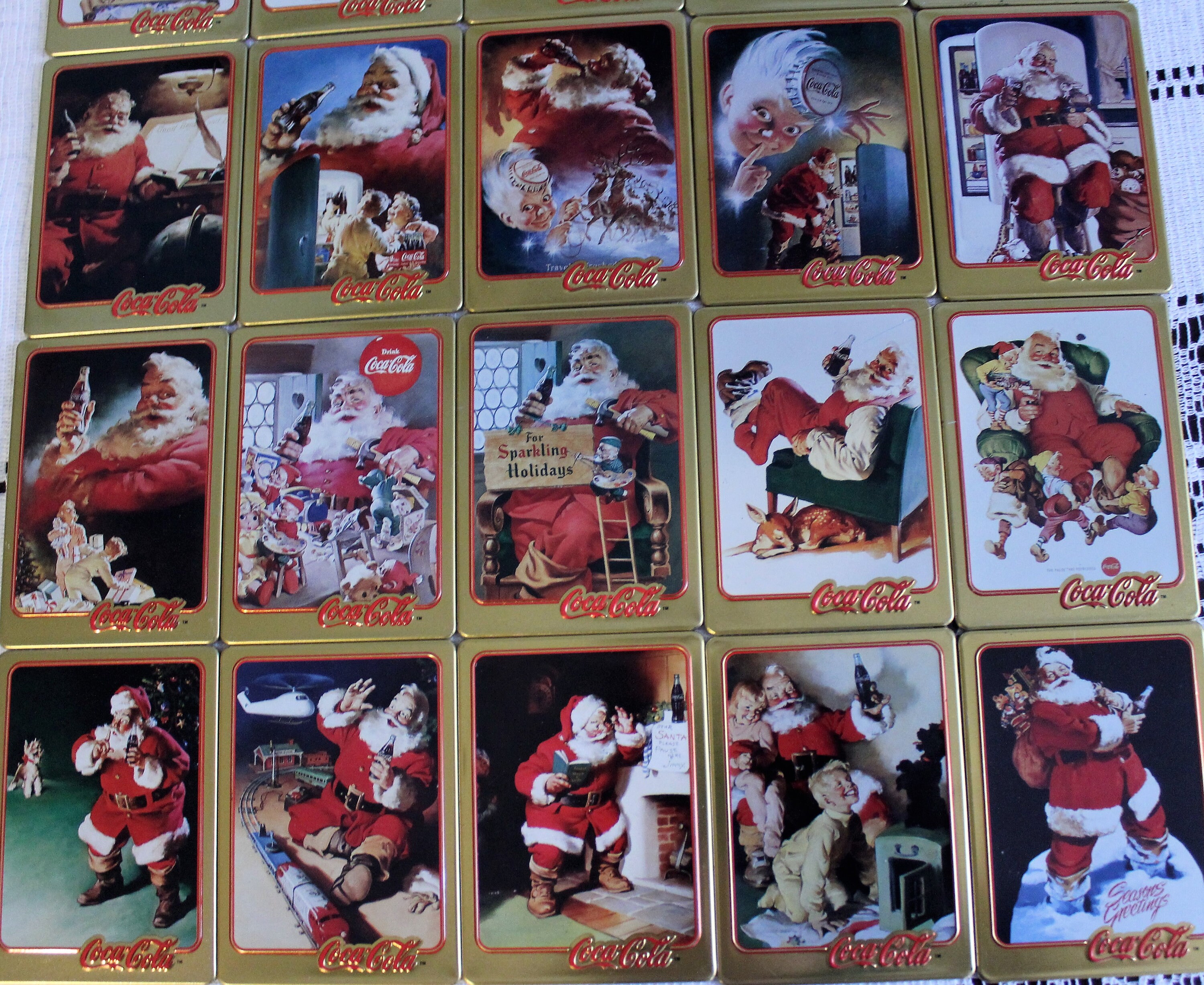 Coca-cola Metal Art Collectors Cards With Certificate of