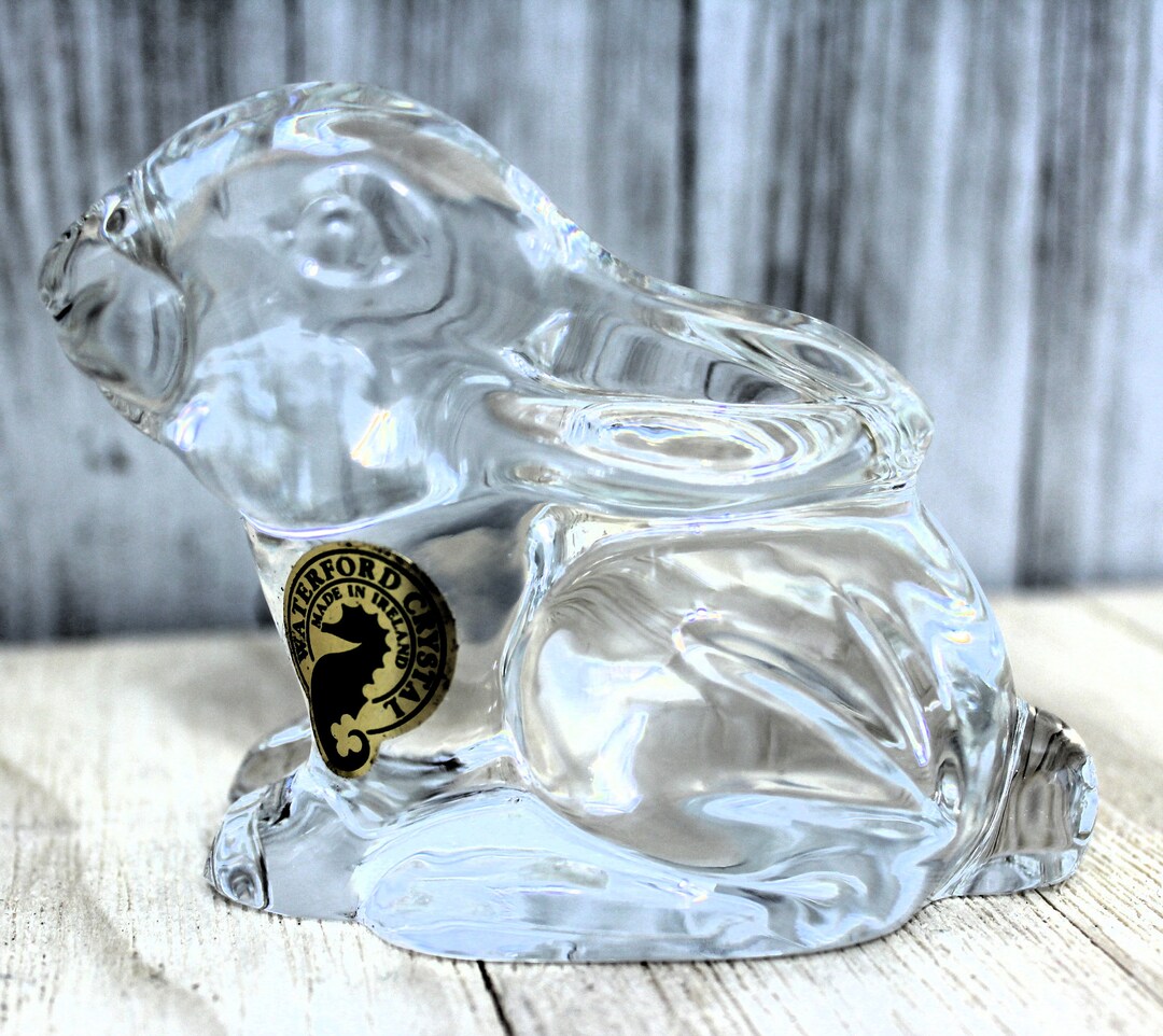 Waterford Crystal Bunny Paperweight, Crystal Easter Bunny Figurine ...
