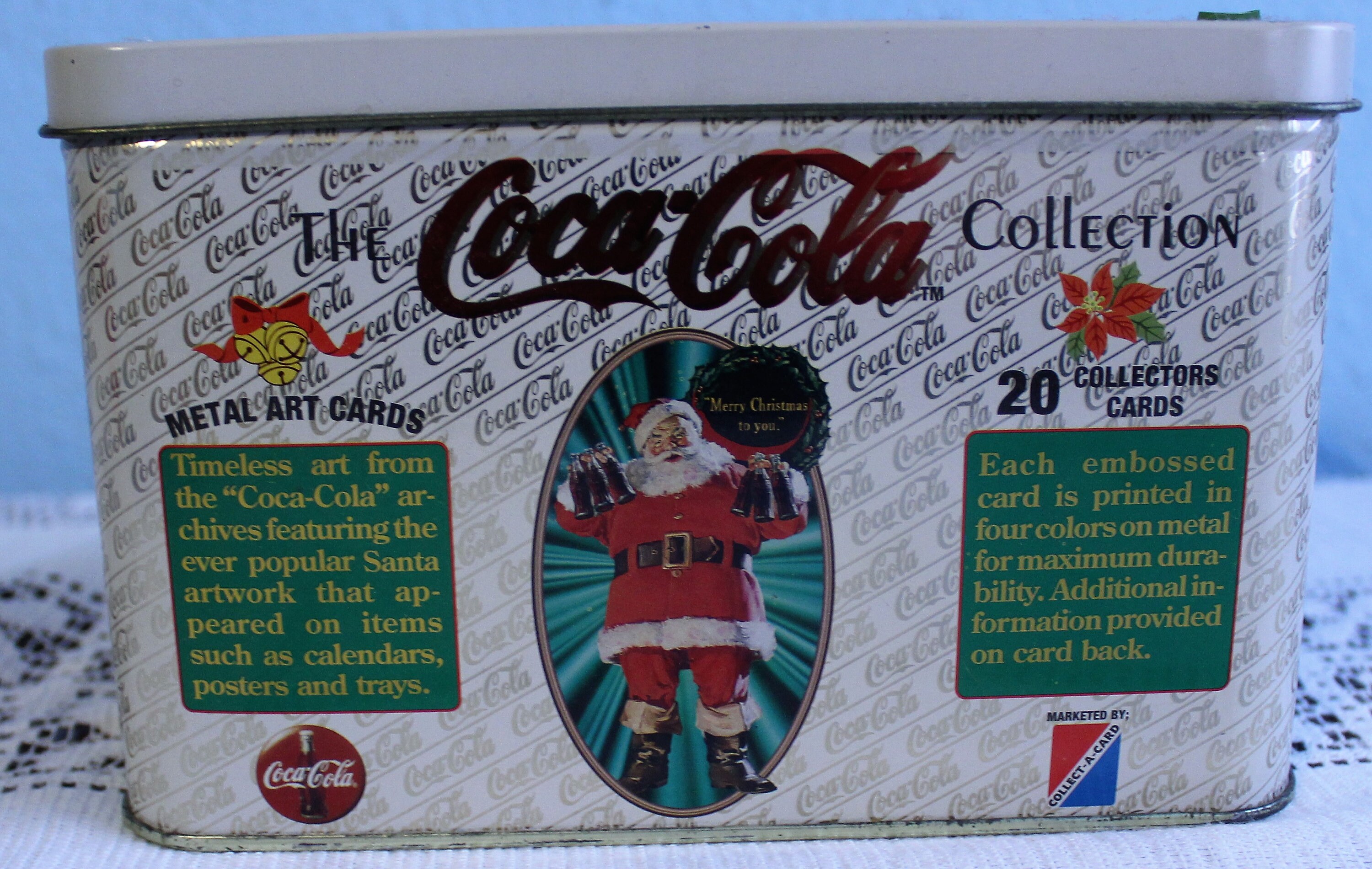 Coca-cola Metal Art Collectors Cards With Certificate of