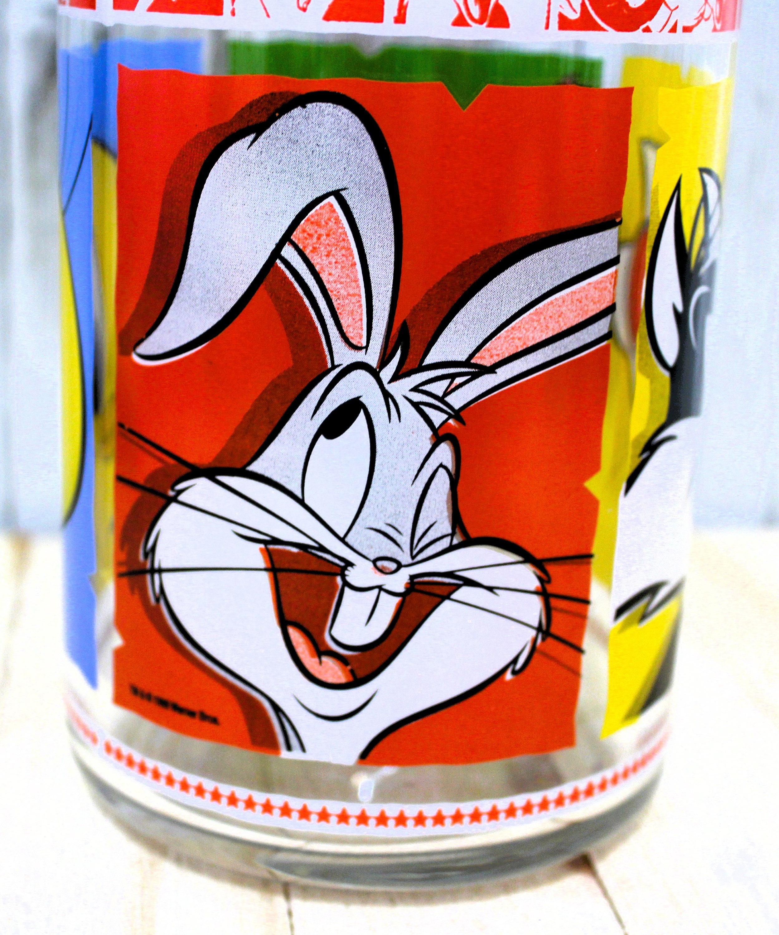 Vintage Looney Tunes Glass Cookie Jar: Bugs Bunny, Taz, Tweety 