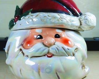 Jolly Santa Container for Candy or Cookies