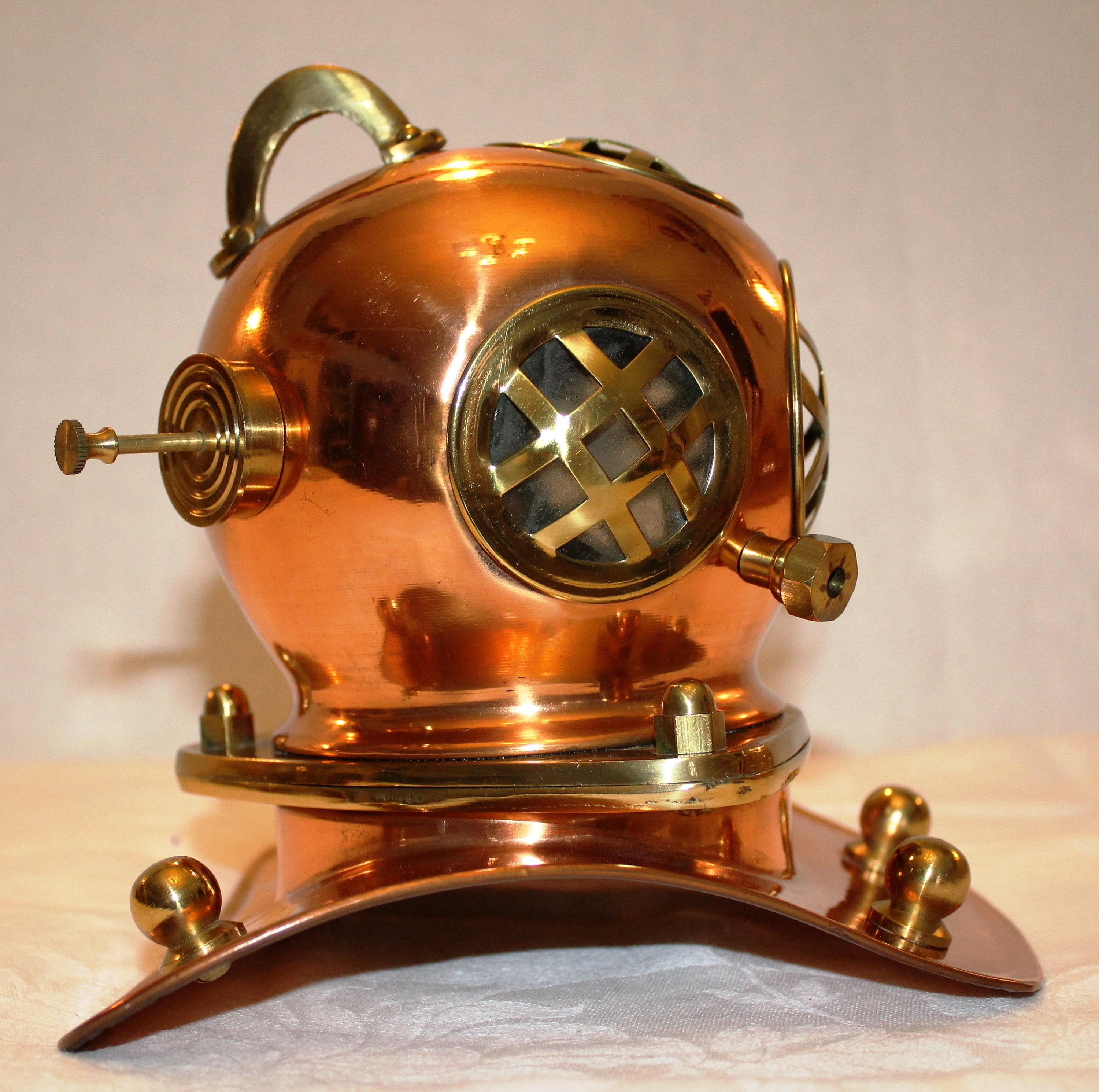 Nautical Deep Sea Diving Replica Helmet in Brass and Copper Etsy UK