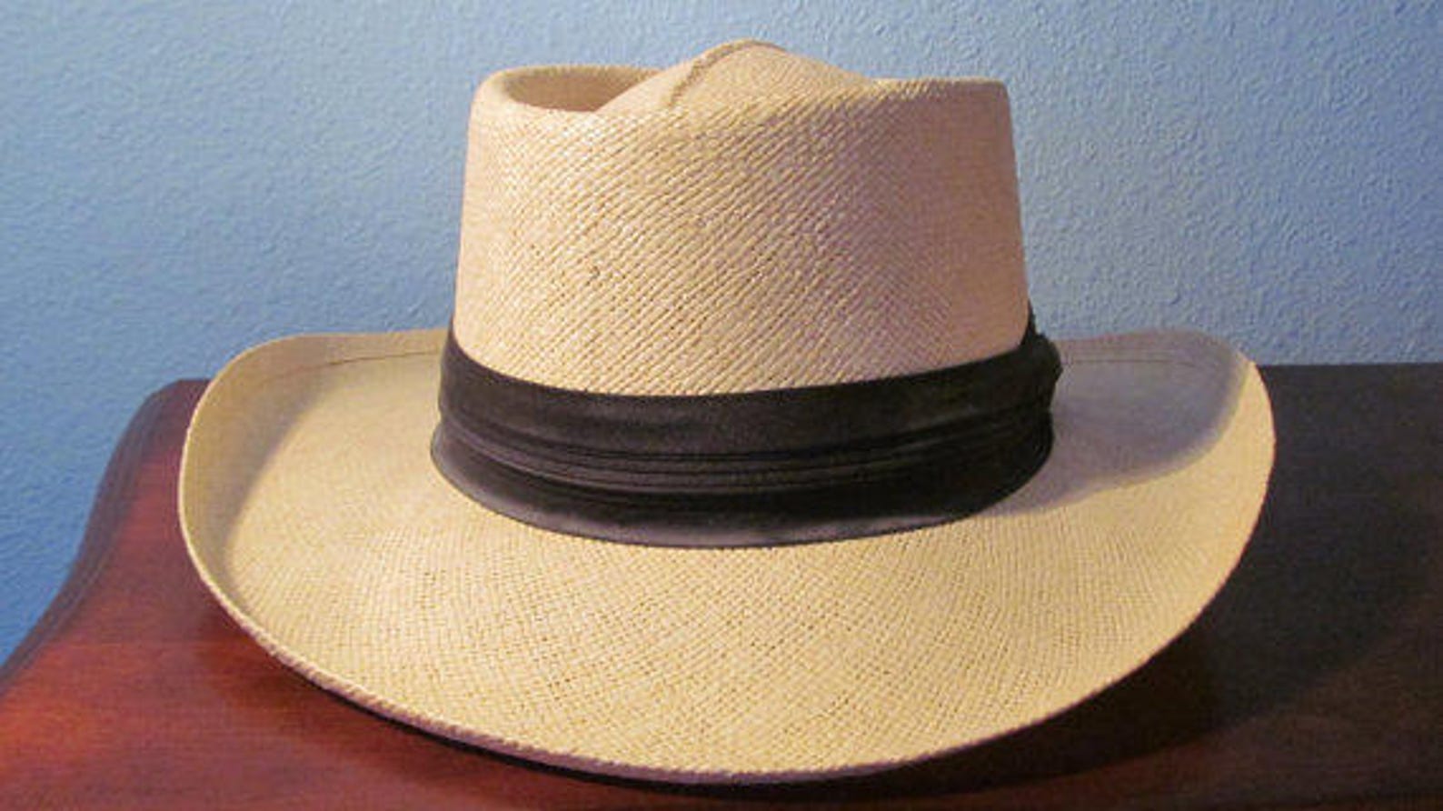 Vintage Original Panama Straw Hat in Charles Knox Style